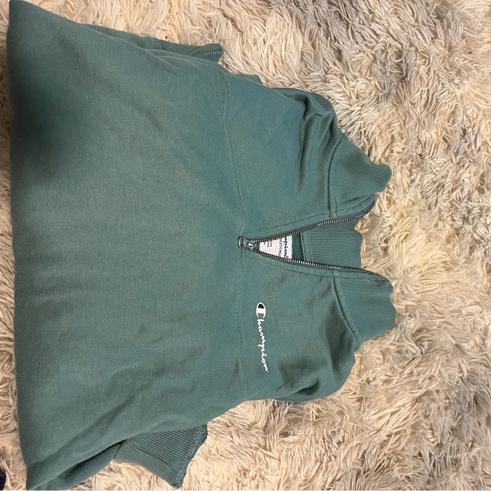 Champion Seafoam Green Half-Zip Pullover